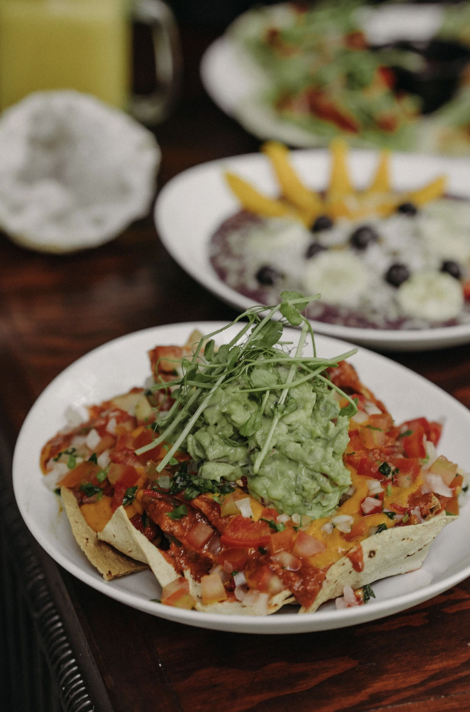 vegan nachos at Tierra Verde
